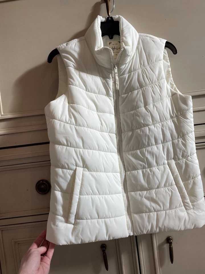 Style & Co Medium Ivory Puffer Vest - Image 3 of 4