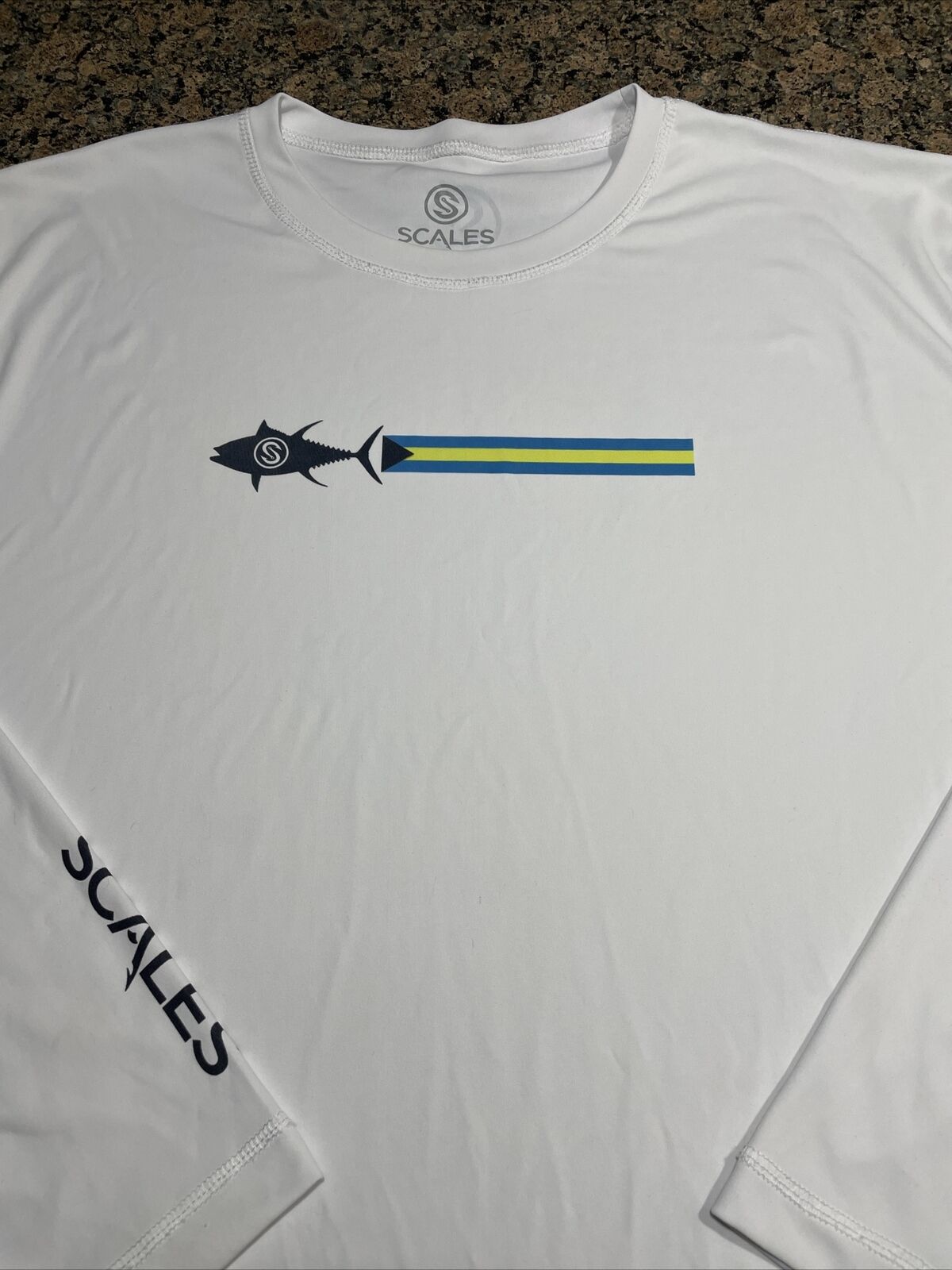 Scales 3X Mens Performance Fishing Long Sleeve T-Shirt