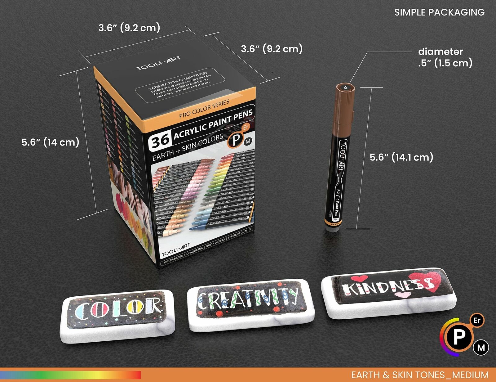 Promotional 36 Colors Acrylic Paint Marker Pen Set for DIY
