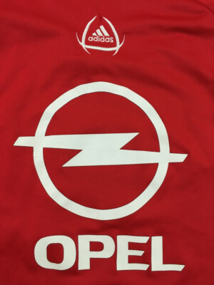 00s ACミラン04〜05 OPEL  2XO size AC Milan 2005 2006 Adidas Opel red player issue training shirt