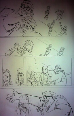 Zombies vs. Cheerleaders 2011 Original MATT HEBB Hand Drawn Interior Comic Page