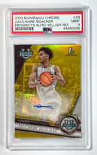 ZACCHARIE RISACHER 2023-24 Bowman 1st Chrome University Yellow ROOKIE/AUTO /75