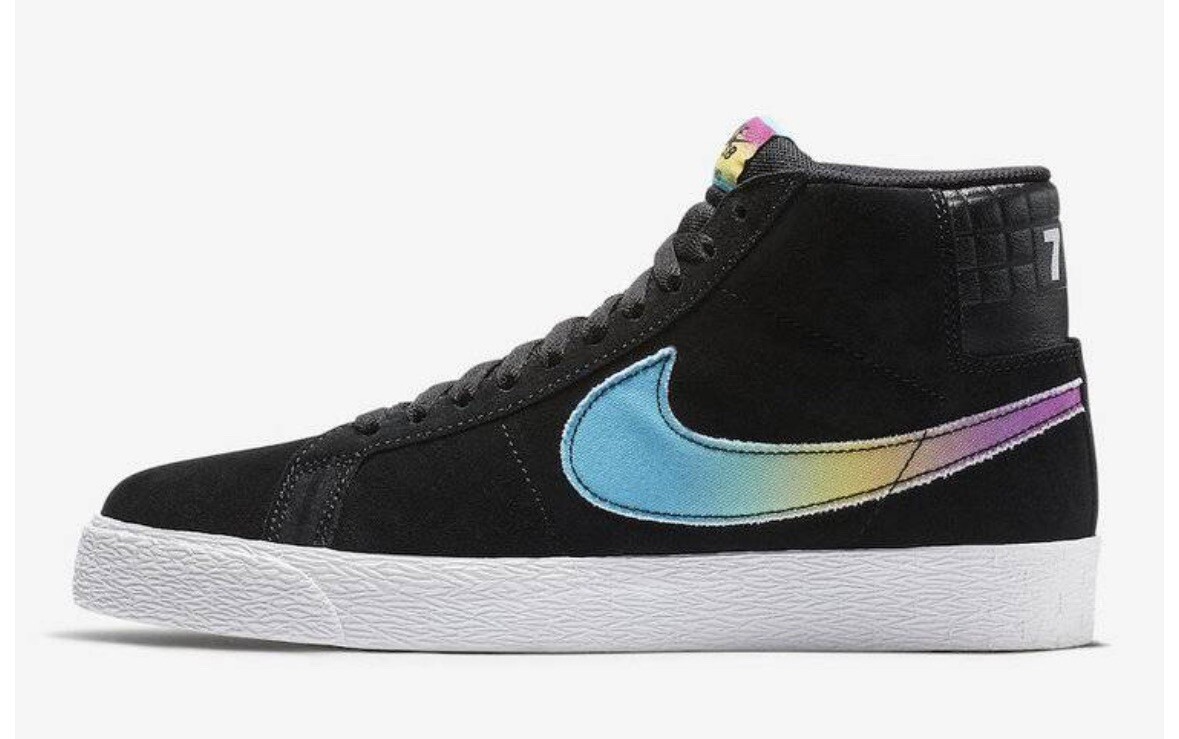 Nike x Lance Mountain SB Zoom Blazer Mid Q’s AH6158-090 Black/Multicolor Men’s 7