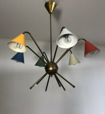 Italienische Kronleuchter Deckenleuchte im Mid-Century-Stil Stile Nov 6-flammig
