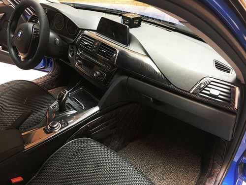 5D Carbon Fiber Dashboard Decal Center Dash Panel Trim for BMW 3 Series F30 F31 - Foto 7 di 9