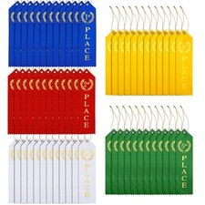 75 Pieces Award Ribbons 1st, 2nd, 3rd, 4th, 5th Place Flat Carded Set Prize R...