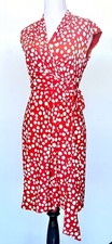 Eliza J Red And White Spot Dress Side Tie Retails $118 Price $79 Size 0P