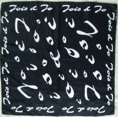 -Superbe grand Foulard JOIS & JO Seide TBEG Vintage Schal 97 x 100 cm