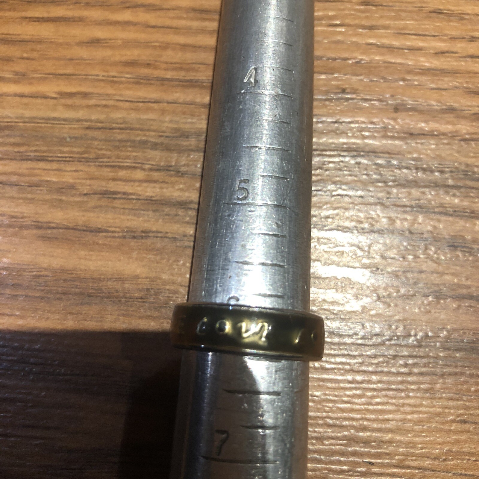 Silver Tone LOVE Ring Size 6 Stackable Brown Enam… - image 2