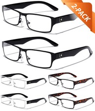 2-PACK Non-Prescription Eyeglasses Clear Lens Fashion glasses for Men Women New