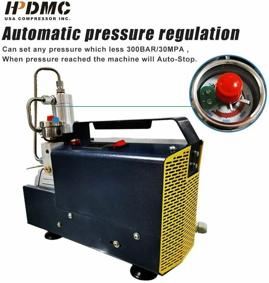 110V Air Compressor Adjustable Pressure 030 Mpa For PCP Paintball Tank