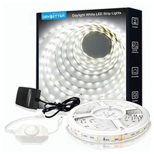 White LED Strip Light, 20 ft Dimmable Bright Rope Light, 20FT Daylight White