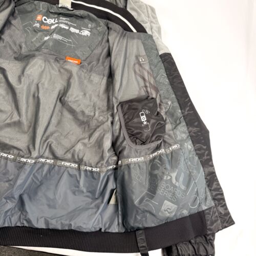 Ride Snowboards Hombres S Snowboard Chaqueta Negra Impermeable Nieve Cremallera Bolsillos Capucha - Imagen 10 de 15
