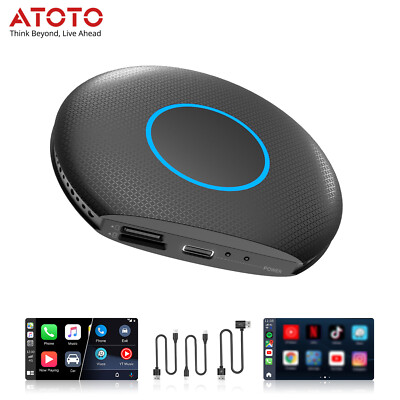 ATOTO Wireless CarPlay&Android Auto Adapter Android 13 Multimedia Carplay AI Box