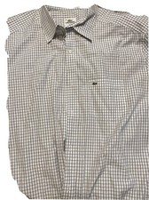 lacoste mens Slim Fit Button Down Casual Shirt. Size 45. Worn A Few Times
