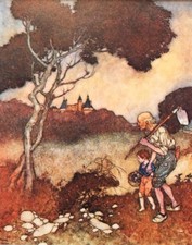 EDMUND DULAC vintage mounted print, 12 x 10", fairy tale Sleeping Beauty  ED23