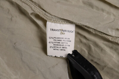 Transit Par Such TR-900 Beige Metal Designer Full Zip Coat Transit Par Such TR-900 Beige Metal Designer Full Zip Coat