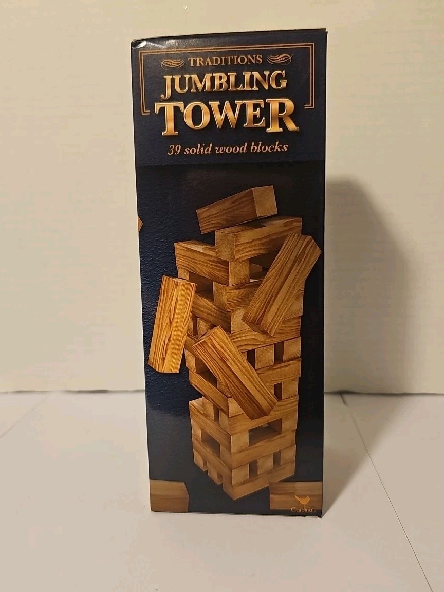 Tumbling Tower Stacking Blocks Game Classic 39 Wood Piece Gift Set New