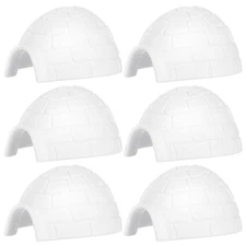Toyvian 6pcs Mini Igloo Toys Lifelike Ice House Models Arctic Figurines Toys ...