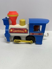 Fisher Price Express Train, 1986 Vintage. Made In USA 2581. 1 Lil People