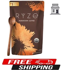 🔥RYZE SUPERFOODS Mushroom Coffee Organic with 6 Adaptogenic Mushroom 30 serving