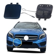 Car Front Bumper Tow Hook Cover Compatible Sapphire Blue Right Passenger Side