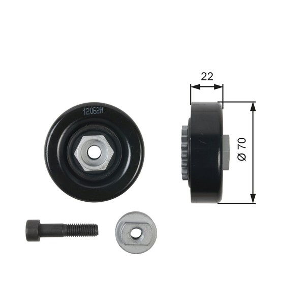 Gates Spannrolle Keilrippenriemen Drivealign™ T36408 FüR Chevrolet T250 Spark-image