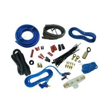 SX 4 Gauge Amp Kit Amplifier Install Wiring Complete 4 Ga Car Wires Blue 2000W