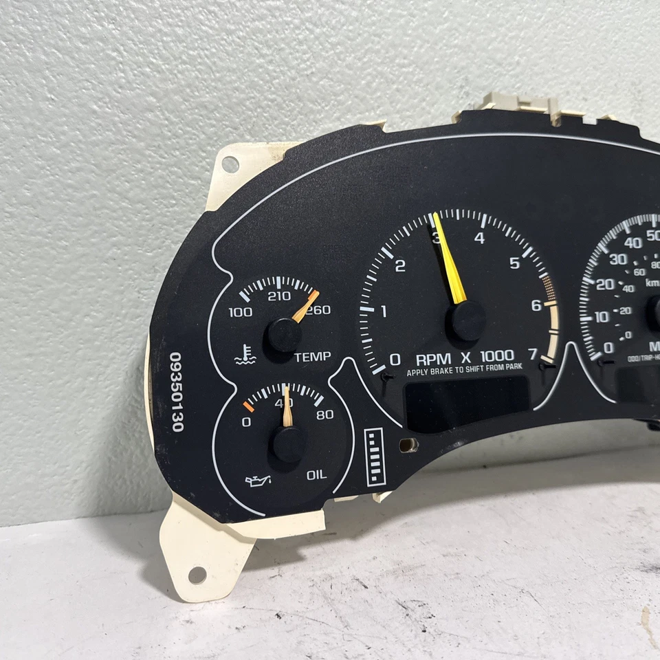 00 01 02 03 GMC Sonoma velocímetro cuadro de instrumentos 100 k millas OEM 16267385 Foto 2 de 4
