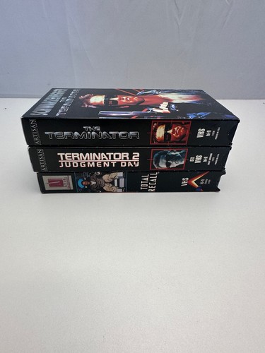 The Terminator 1984 White Clamshell VHS Thorn EMI Video Early T2 2 total recall - Picture 2 of 4