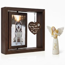 Dog Memorial Picture Frame   4x6 Rotating Frame, Eco Pet Memorial Frame Keeps...