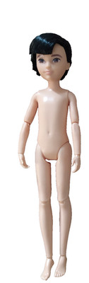 Mattel Creatable World doll: DC-073 Black Straight Hair Loose Nude (EUC)