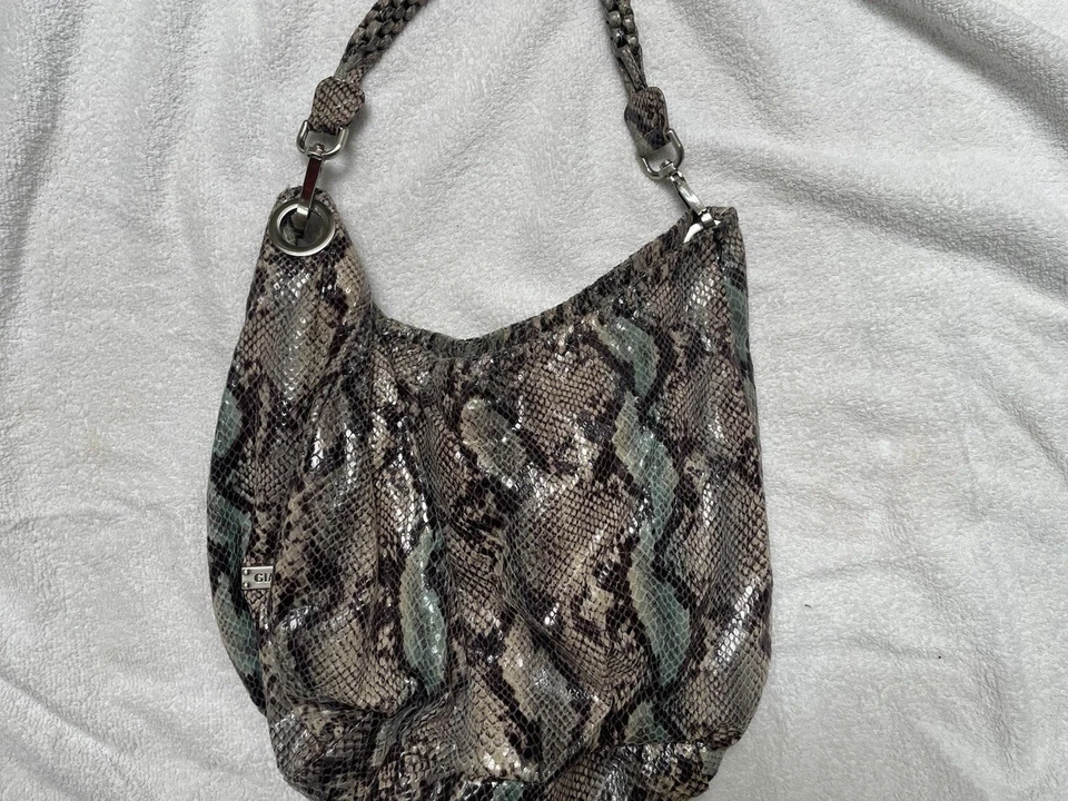 Bolso de mano Gianni Bini con patrón de piel de serpiente Foto 3 de 4