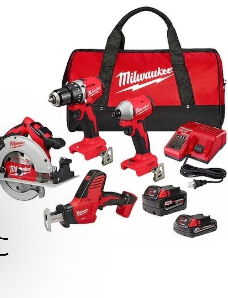 Milwaukee Tool 3693-24Cx M18 4-Tool Combo Kit | eBay