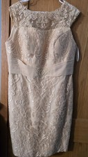 Nwot Size 16 Ivory Midi Lace Dress Wedding Guest Cocktail Church