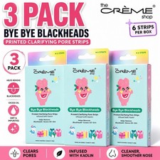 3 Pack Cr me Shop Bye Bye Blackheads Pore Strips Kaolin 6 Ct Each
