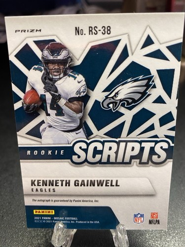 2021 Mosaic Scripts Kenneth Gainwell Rookie Auto RS-38 - Picture 2 of 2
