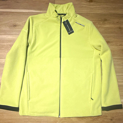 PUMA Porsche Design Men's Golf Fleece Track Jacket Full Zip Pockets XL Green