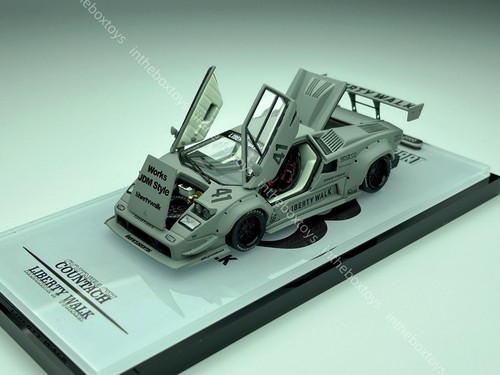 1/64 Topart LB Works Lamborghini Countach Grey LBWK JDM Diecast Alloy ...