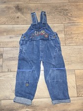 Vintage IFG Boys Overalls Tow Away Zone 3t Thick Denim Adjustable Straps Legend