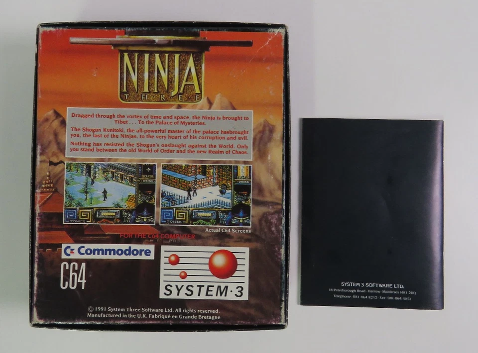 Last Ninja 3 - Commodore 64 / 128 - C64 - Disk - CIB - Komplett ! - Bild 2 von 4
