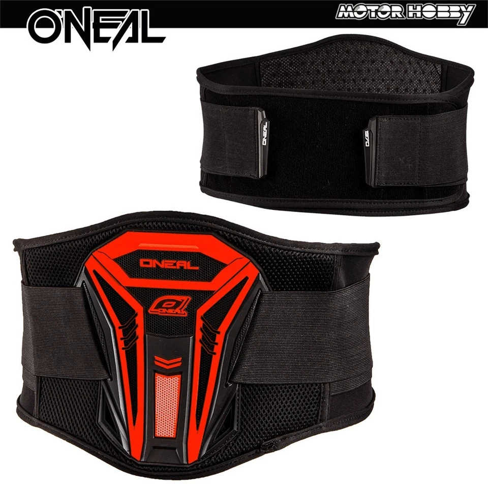 CINTURÓN DE RIÑÓN ROJO NEGRO BANDA ELÁSTICA PARARENI CROSS ENDURO ONEAL PXR - Imagen 1 de 1