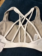 Lululemon Free to Be Serene Bra Light Support C/D Cup White Sz6 Uk10 BNWT Marked