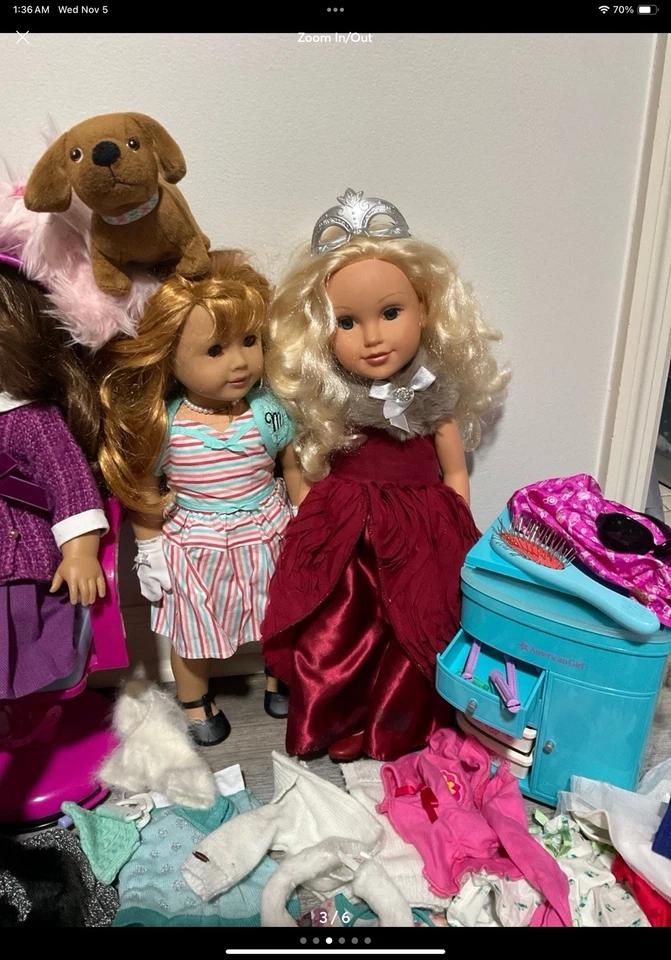 AMERICAN GIRL JULIE MARY ELLEN REBECCA DOLLS & CLOTHING LOT - Image 3 of 4