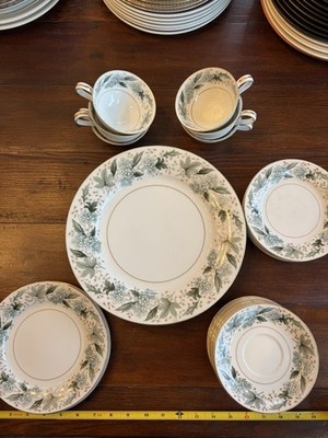 Vtg Noritake Argyle 5311 Tea, Saucer, Bread + Dinner Plates 28 Piece Set 18