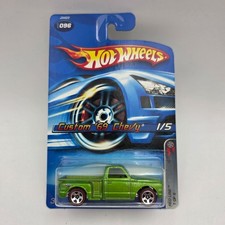 Hot Wheels Custom '69 Chevy Red Line Green 1/5 Carded Diecast Toy Collector New
