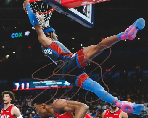 Shai Gilgeous-Alexander Autographed (Oklahoma City Thunder) 8x10 Photo with COA