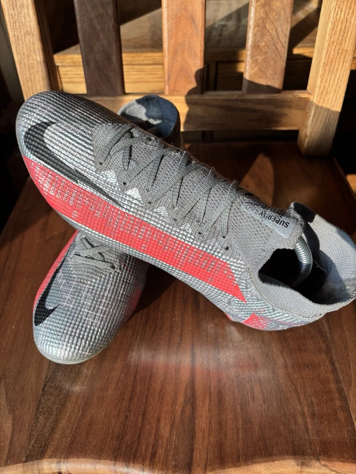 Botines de fútbol para hombre Nike Superfly 7 Elite FG AQ4174-906 gris metálico talla 9 Foto 2 de 4