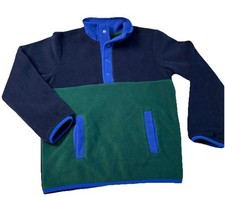 Gymboree Boys Fleece Pullover Size 6 Blue Green Navy Color Block Warm Sweatshirt