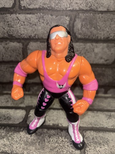 WWF Hasbro 1994 Series 8 Bret HITMAN Hart Rare Red...